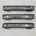 3 voitures allégées "Saucisson", toit noir, B10, B10 et B5D, SNCF - REE VB-495