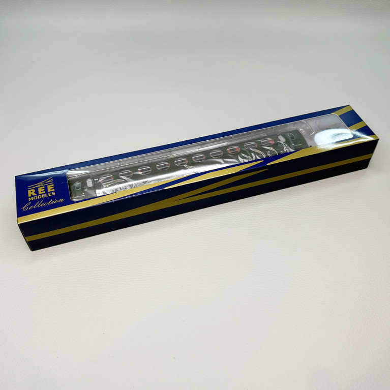 Voitures allégée "Saucisson", toit noir, 2CL, B10, SNCF - REE VB-497