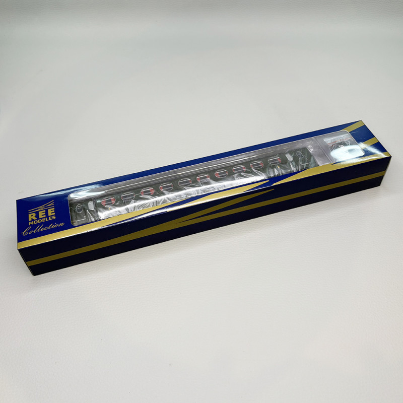 Voitures allégée "Saucisson", toit noir, 2CL, B10, SNCF - REE VB-498