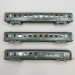 3 voitures allégées "Saucisson", toit vert, B10, B10 et B5D, SNCF - REE VB-500