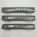 3 voitures allégées "Saucisson", toit vert, B10, B10 et B5D, SNCF - REE VB-500