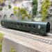 Voiture allégée "Saucisson", toit vert, B10, 2CL, SNCF, Ep. IV - REE VB-502 - HO 1/87