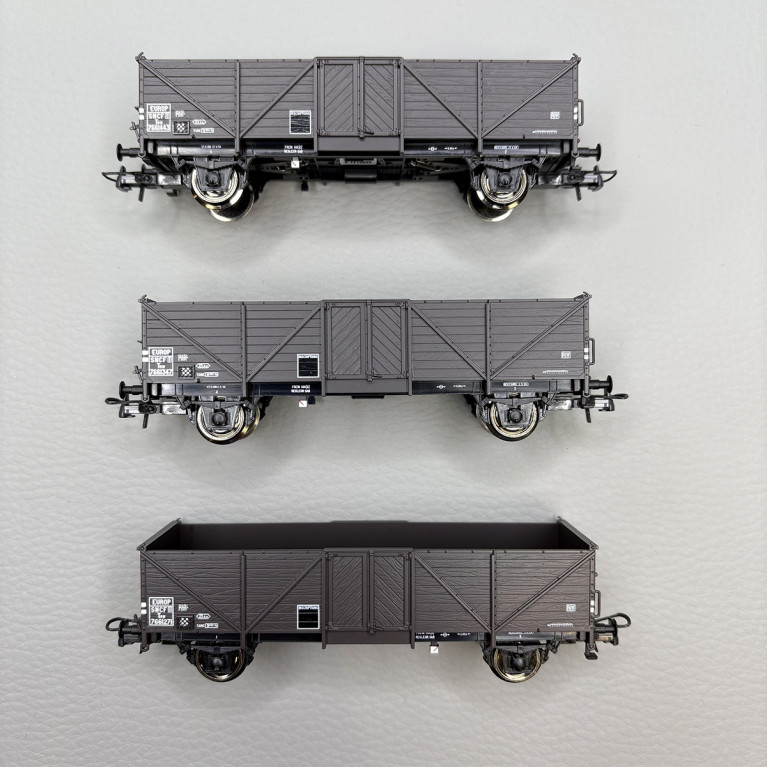 3 wagons tombereaux de type Tow, SNCF - ROCO 6600141