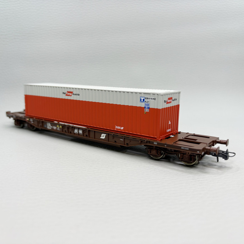 Wagon porte conteneur T3 type Sdgmns, "Rail Cargo Austria", ÖBB - ROCO 67598
