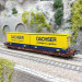 Wagon porte conteneur type Sgkkms 698, "Dachser", DB, Ep. VI - MEHANO 28409 - HO 1/87