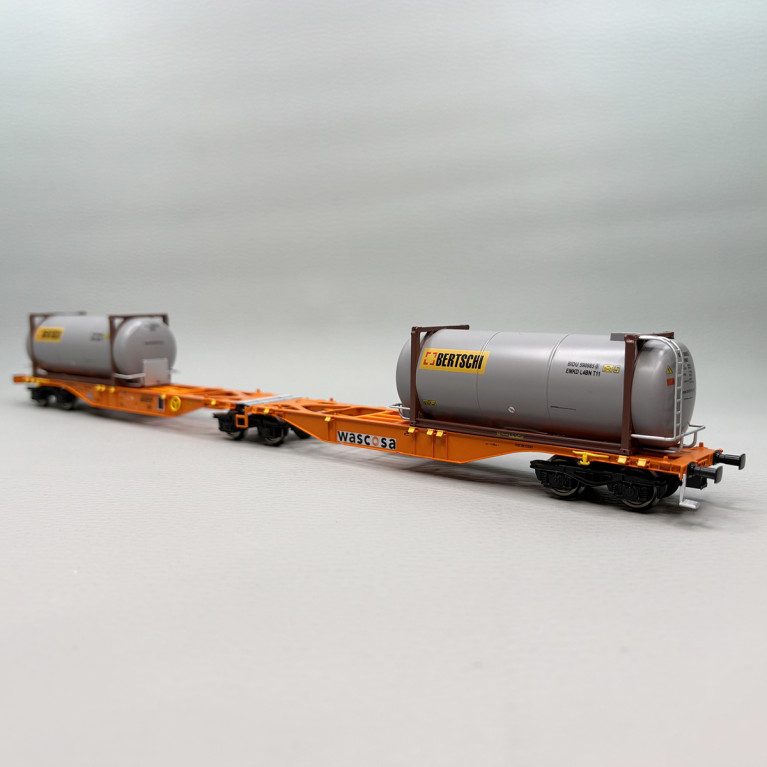 Wagon porte conteneurs type Sggmrs'90, "Bertschi", Wascosa - MEHANO 28401