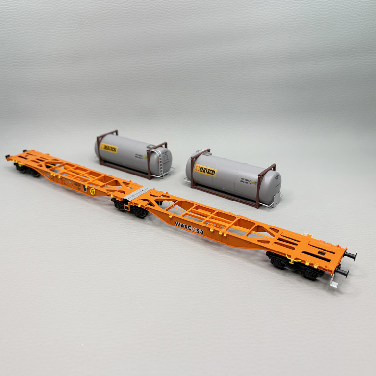 Wagon porte conteneurs type Sggmrs'90, "Bertschi", Wascosa - MEHANO 28401