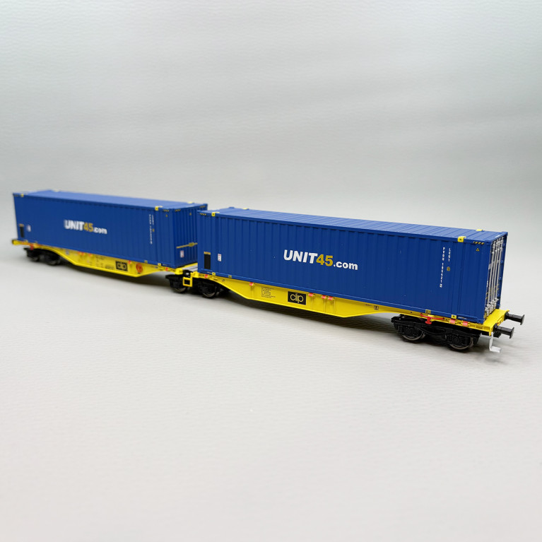 Wagon porte conteneurs type Sggmrs'90, "UNIT 45", Clip - MEHANO 28402