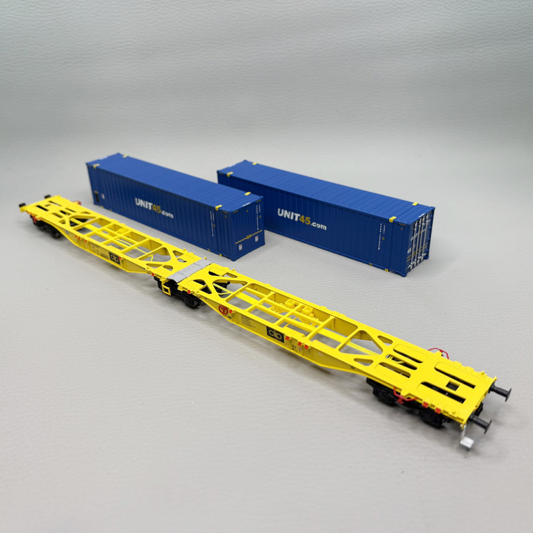Wagon porte conteneurs type Sggmrs'90, "UNIT 45", Clip - MEHANO 28402