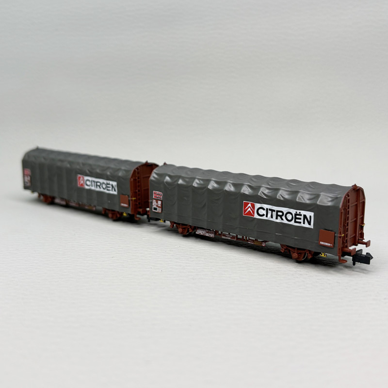 2 wagons bâchés type Kijls K70, "Citroën", SNCF - ARNOLD HN6712