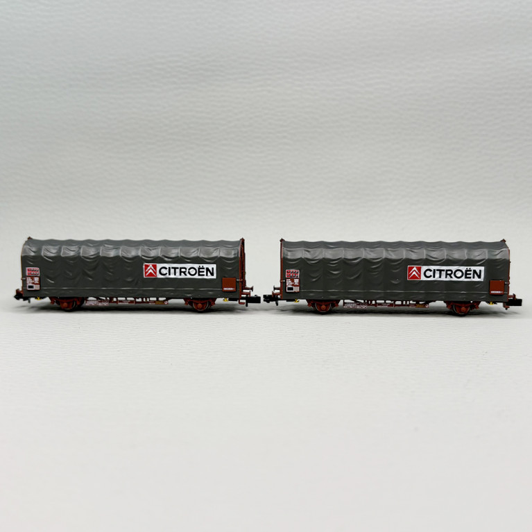 2 wagons bâchés type Kijls K70, "Citroën", SNCF - ARNOLD HN6712