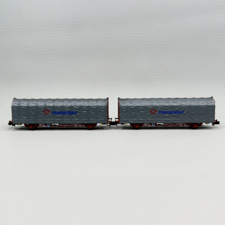 2 wagons bâchés type Lis K70, "Transfesa", RENFE - ARNOLD HN6711