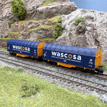 2 wagons à bâche coulissante type Shimmns, Wascosa, Ep. VI - FLEISCHMANN 6660105 - N 1/160
