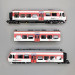 Automotrice RA 39 RegionAlps "St Bernard Express", 3 éléments, TMR / SBB, Ep. VI - LSMODELS 17200DC