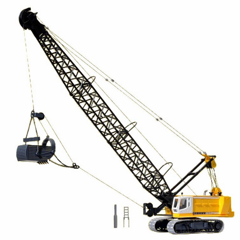 Excavatrice avec panier à drague à chenille Liebherr HS883HD -HO-1/87-KIBRI 11254