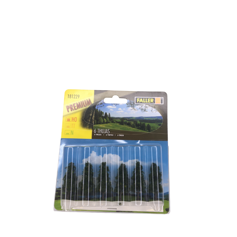 6 PREMIUM Thuyas  - Faller 181229 - HO 1/87, TT 1/120, N 1/160