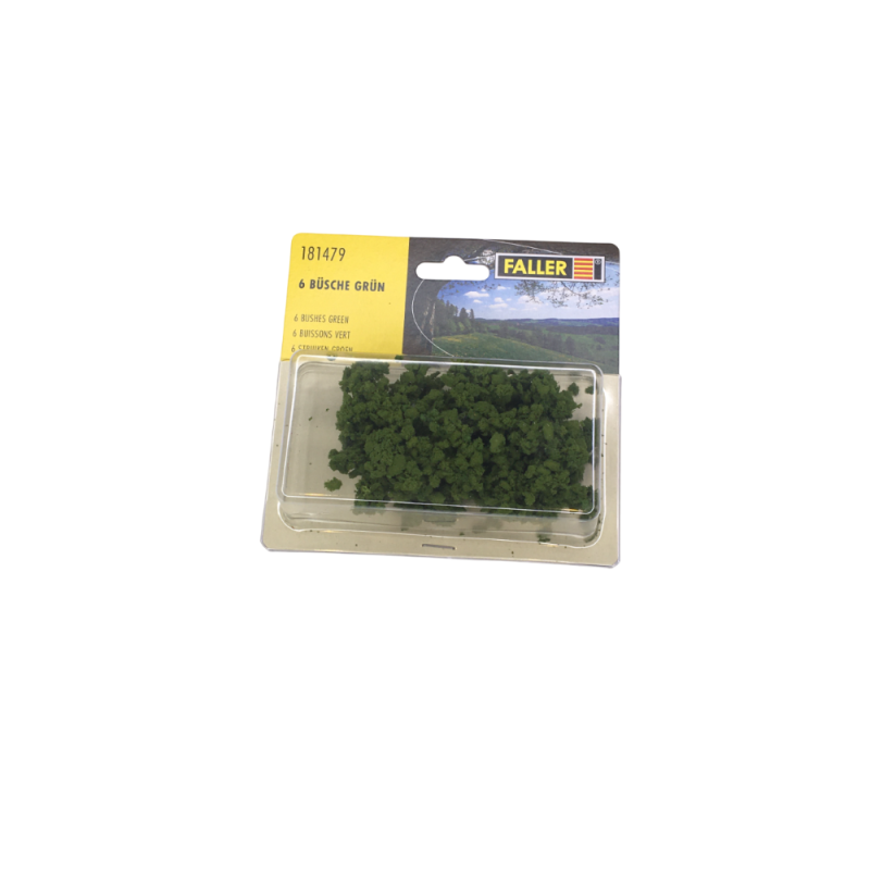 6 Buissons vert - Faller 181479 - HO 1/87, TT 1/120, N 1/160