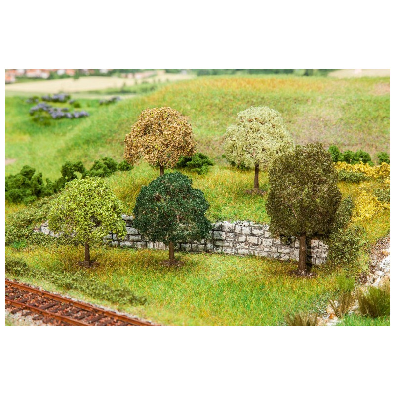 5 Arbres PREMIUM, petits, assortis - Faller 181172 - TT 1/120, N 1/160