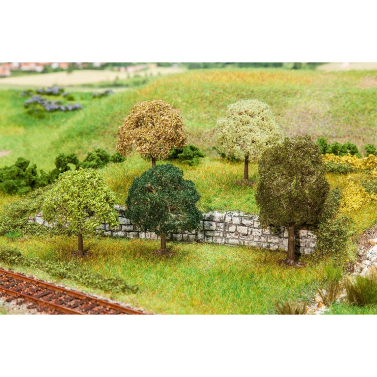 5 Arbres PREMIUM, petits, assortis - Faller 181172 - TT 1/120, N 1/160