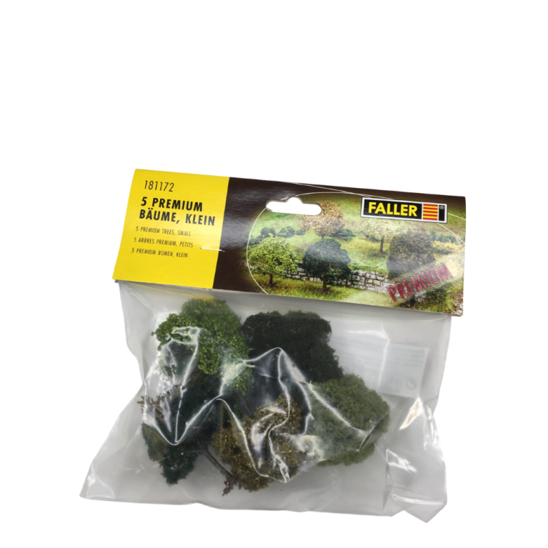 5 Arbres PREMIUM, petits, assortis - Faller 181172 - TT 1/120, N 1/160