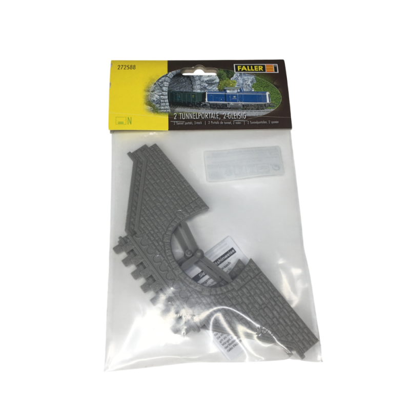 2 Portails de tunnel, 2 voies - Faller 272588 - N 1/160