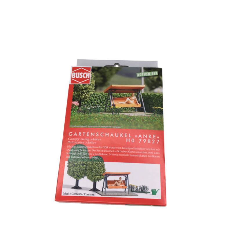 Coffret d'action : Balançoire de jardin  - BUSCH 79827 - HO 1/87