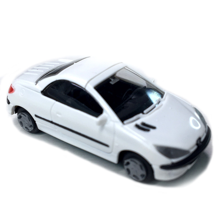 Peugeot 206 coupé, blanche - SAI 2189 - HO 1/87