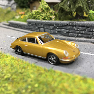 Porsche 911 Gold métallisé, 1964 - BREKINA 16233 - HO 1/87