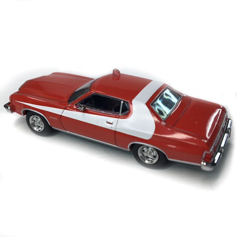 FORD Gran Torino, rouge/blanche avec gyrophare, "Starsky & Hutch" 1976 - BREKINA 19729 - HO 1/87
