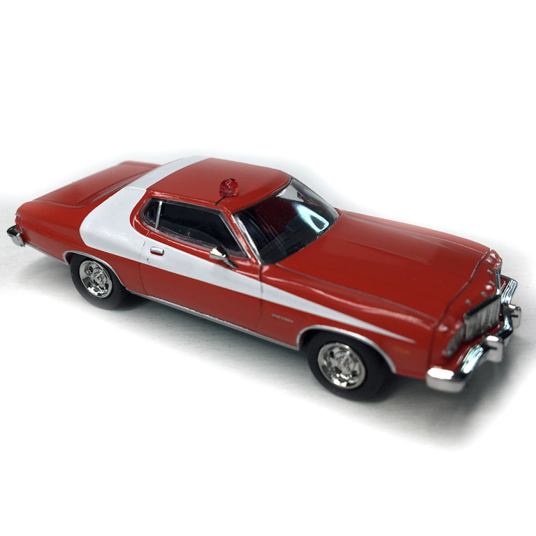 FORD Gran Torino, rouge/blanche avec gyrophare, "Starsky & Hutch" 1976 - BREKINA 19729 - HO 1/87