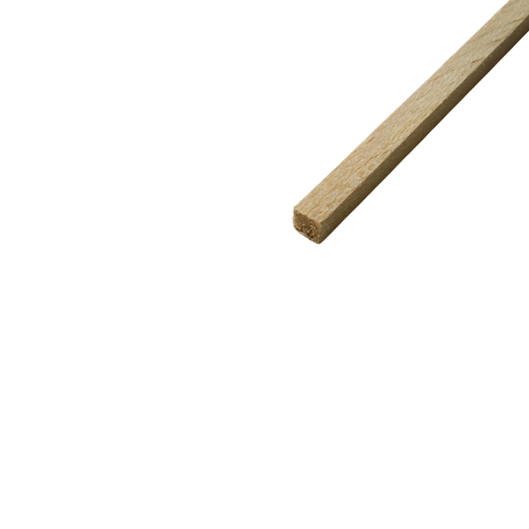 Profilé carré en bois de Ramin - 3x3mm - OCCRE 180233M