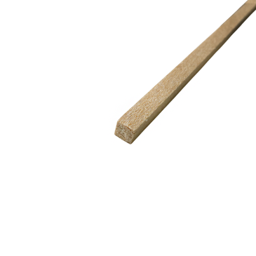 Profilé carré en bois de Ramin - 5x5mm - OCCRE 180255M