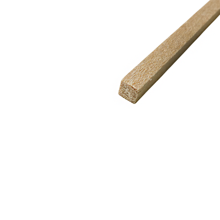 Profilé carré en bois de Ramin - 5x5mm - OCCRE 180255M