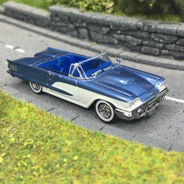 Thunderbird convertible, bleu/blanc métallisé, 1960 - BREKINA 18204 - HO 1/87