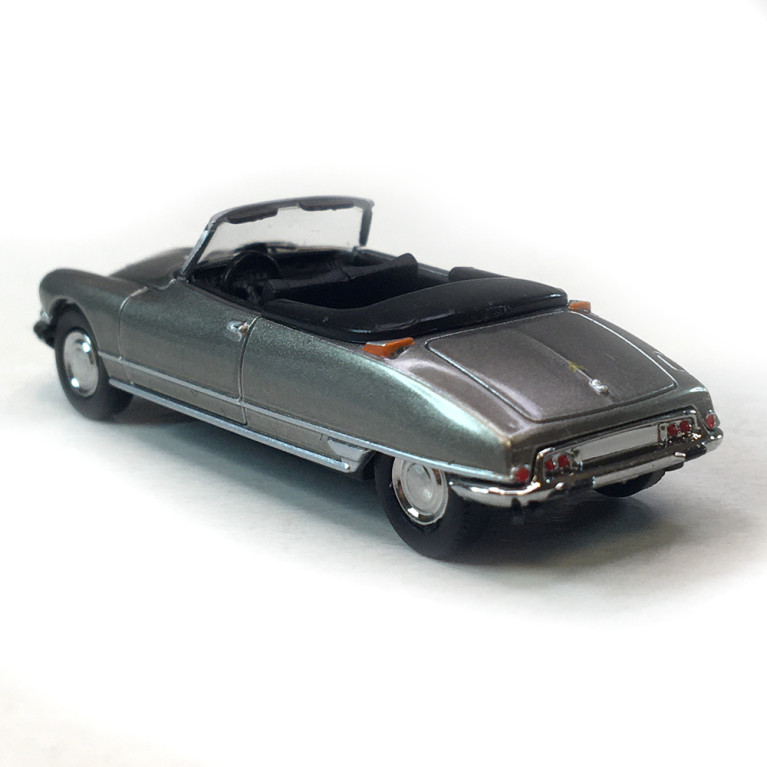 Citroën DS 19 cabriolet capote ouverte, gris nacré, 1963 - SAI 7801 - HO 1/87