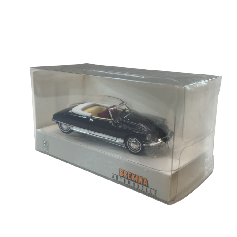Citroën DS 19 cabriolet capote ouverte, noir, 1963 - SAI 7809.3 - HO 1/87