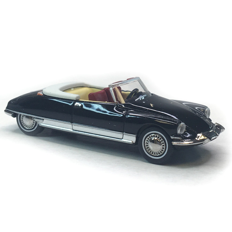 Citroën DS 19 cabriolet capote ouverte, noir, 1963 - SAI 7809.3 - HO 1/87