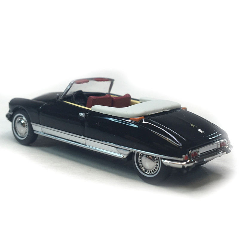 Citroën DS 19 cabriolet capote ouverte, noir, 1963 - SAI 7809.3 - HO 1/87