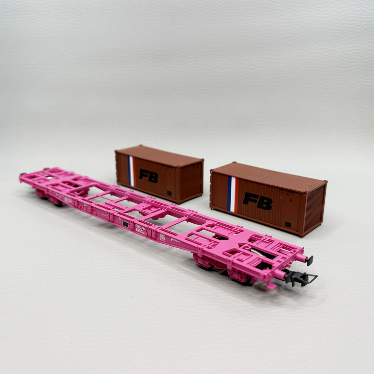 Wagon porte conteneurs S70, "FB", SNCF - JOUEF HJ6278