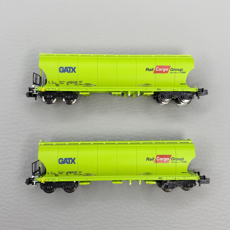 2 wagons trémies parois rondes "Rail Cargo Group", GATX - ARNOLD HN6707