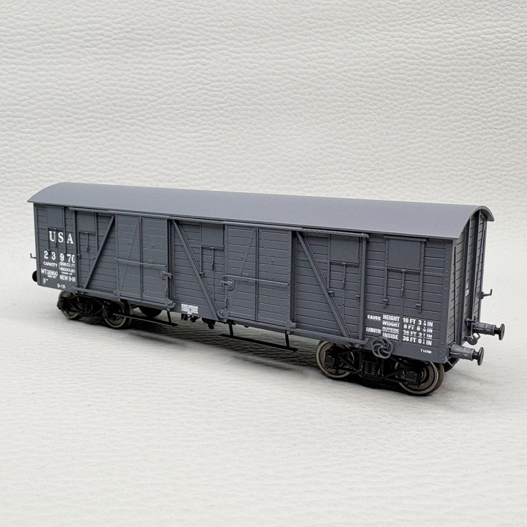 Wagon couvert TP, 4 portes, gris, USA - REE WB-915