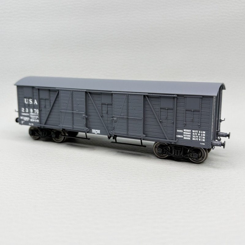 Wagon couvert TP, 4 portes, gris, USA - REE WB-915
