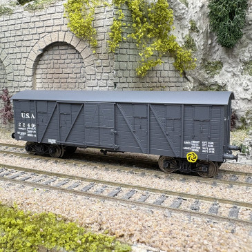 Wagon couvert TP, 2 portes, gris, USA, Ep. II - REE WB-914 - HO 1/87