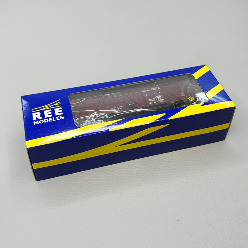 2 wagons couverts primeur 20T, PLM, Ep II - REE WB735 - HO 1/87
