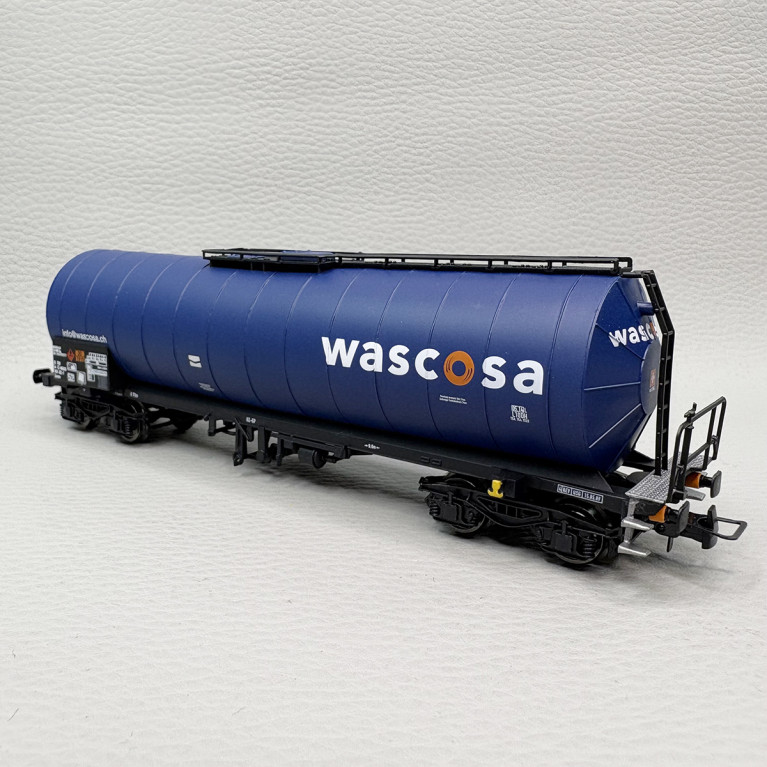 Wagon citerne type Zacens à bogies, bleue, Wascosa - RIVAROSSI HR6666