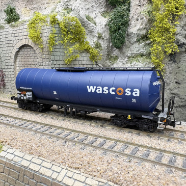 Wagon citerne type Zacens à bogies, bleue, Wascosa, Ep. VI - RIVAROSSI HR6666 - HO 1/87