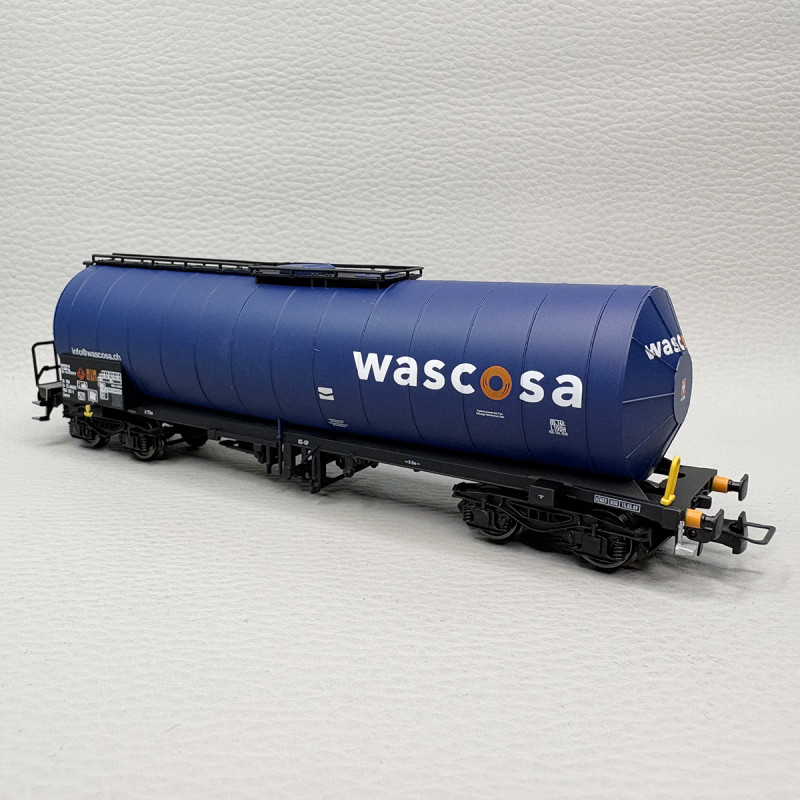 Wagon citerne type Zacens à bogies, bleue, Wascosa - RIVAROSSI HR6666