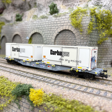 Wagon porte conteneur type Sgnss, "Carbagas", SBB Cargo, Ep. VI - ROCO 6600122 - HO 1/87