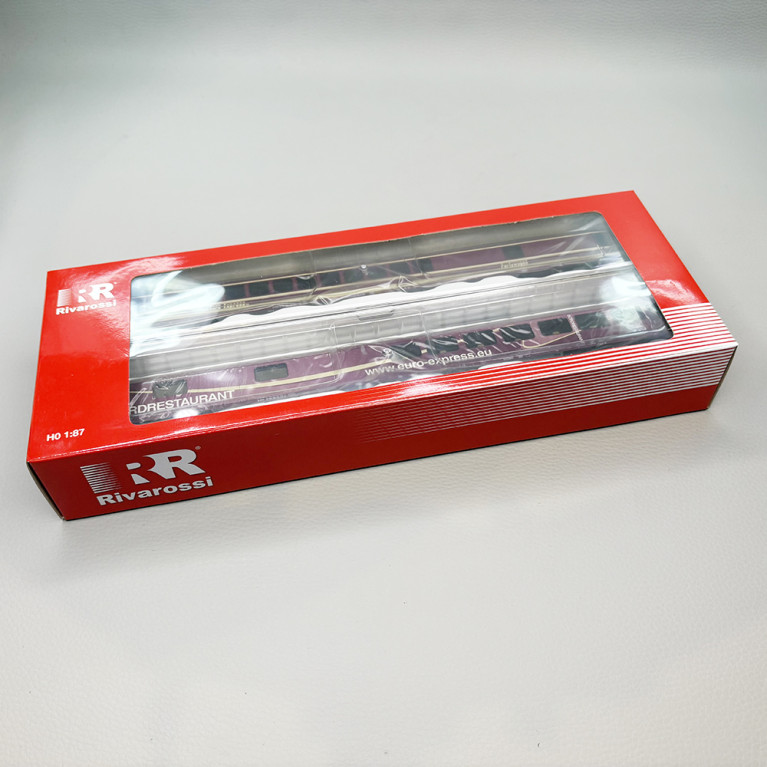 2 voitures Euro-Express, Restaurant WRmh 132 et Partywagen WGmh 804/854, D-Euro - RIVAROSSI HR4350