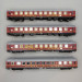 4 voitures Mitropa OSShD type B "Tourex-Varna", DR, Ep. IV - RIVAROSSI HR4379